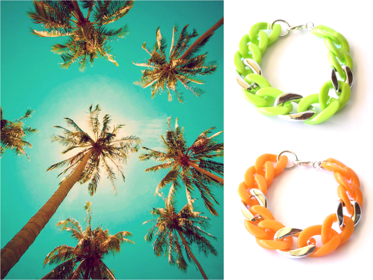 Tropical PLA.STIC. bracelets